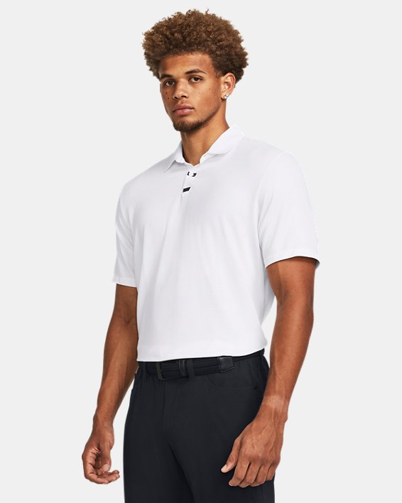 Men's UA Tour Tips Bonded Polo in White image number 0